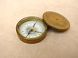 Victorian brass cased travellers compass circa 1860